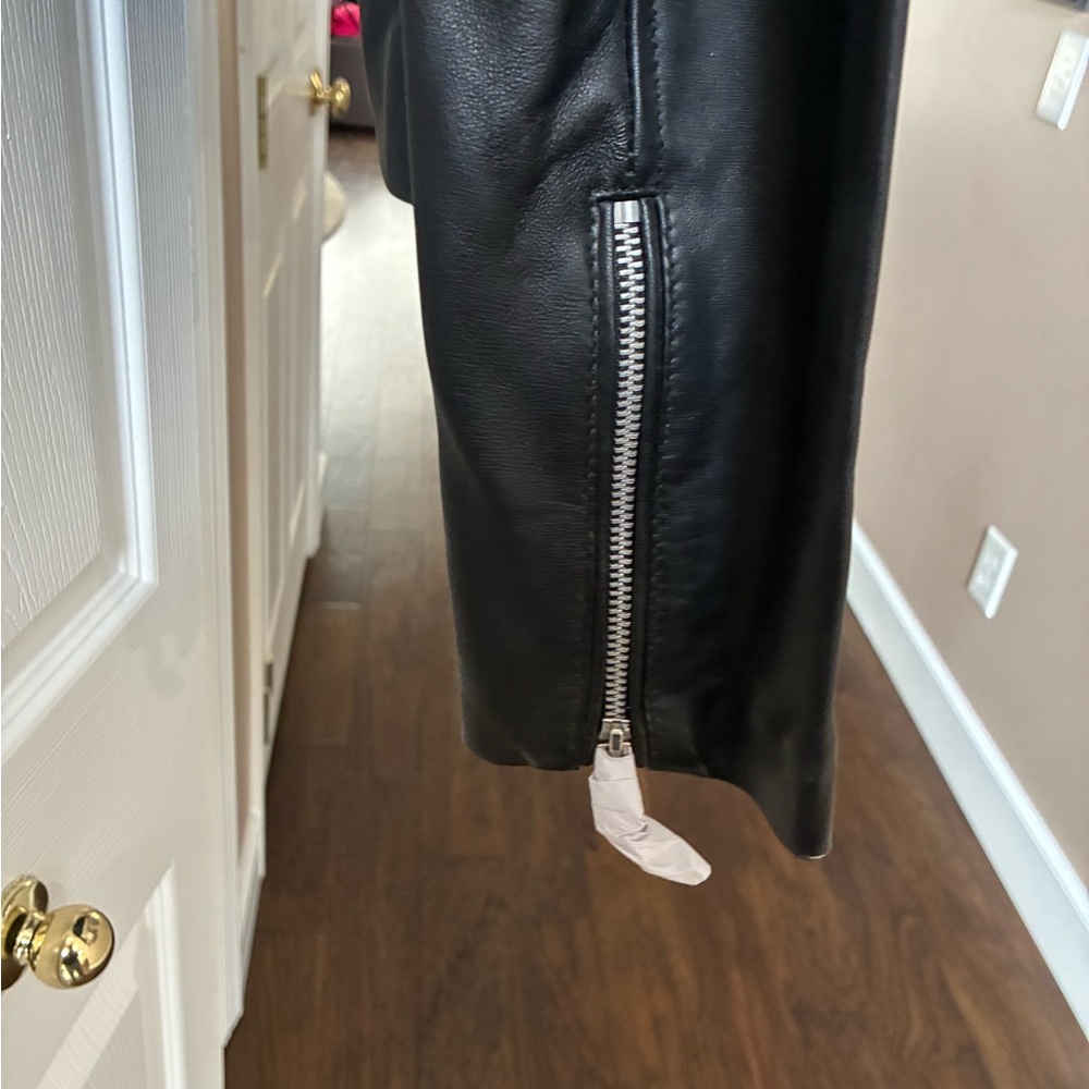 Mango Black Leather Biker Jacket - Picture 5 of 5